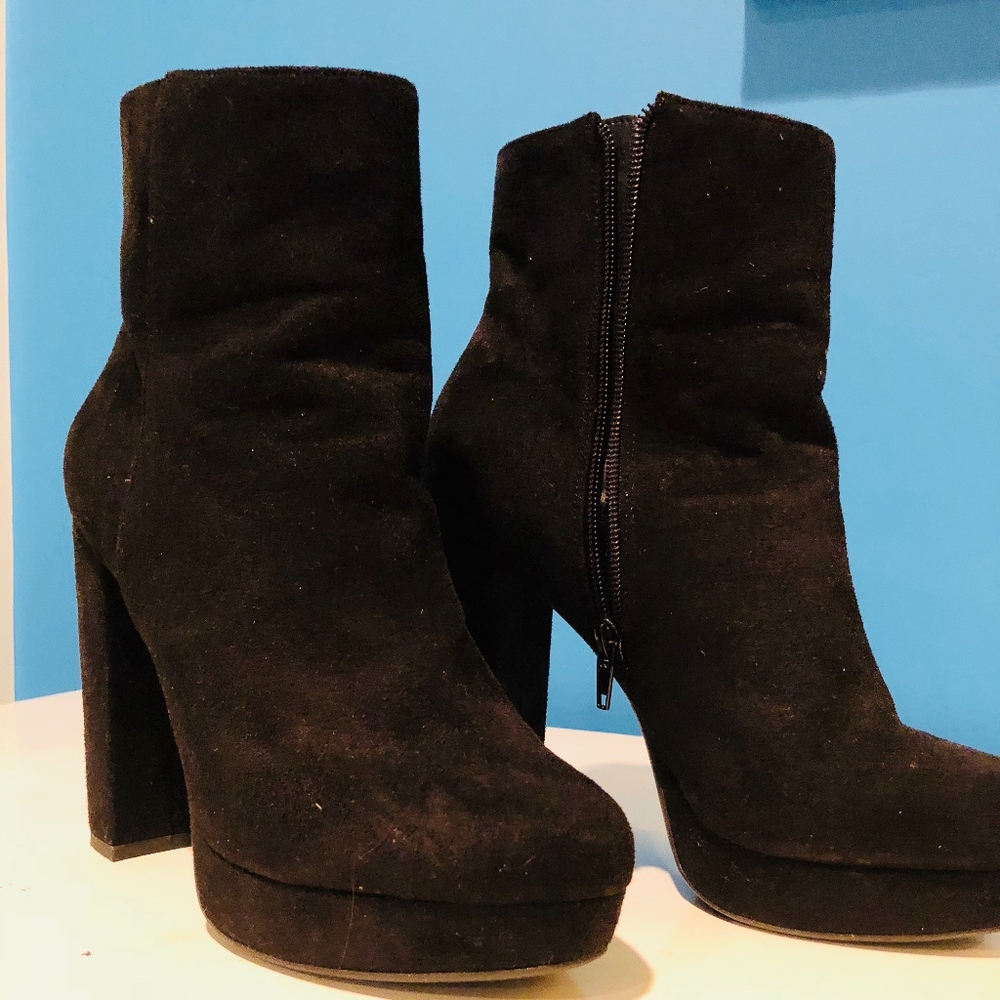 Black Platform Booties